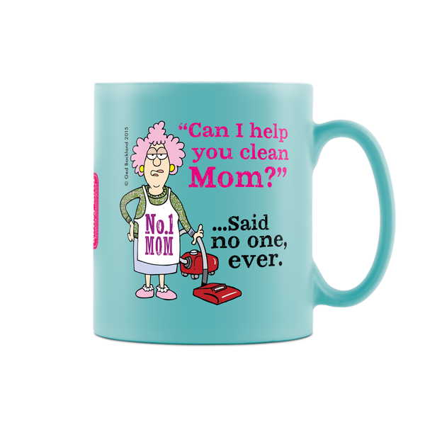 Can I Help You Clean Satin Coffee Mug - Turquoise