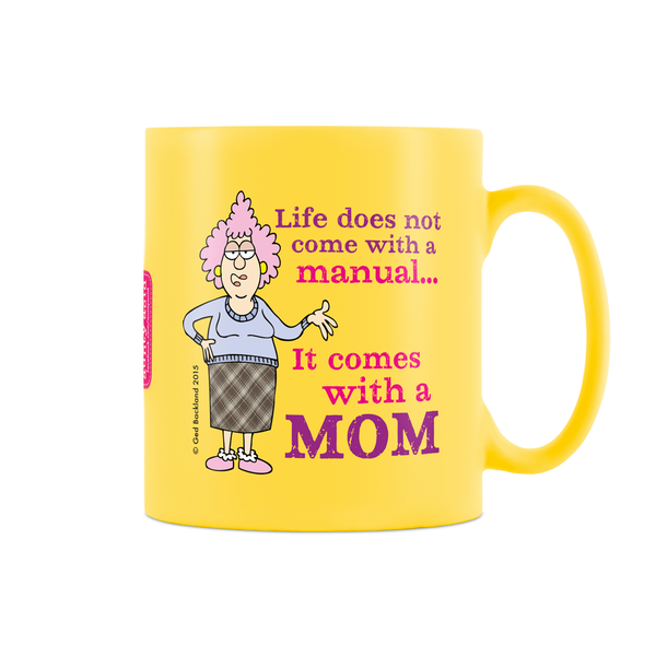 Life Does Not Come With A Manual Satin Coffee Mug-Yellow